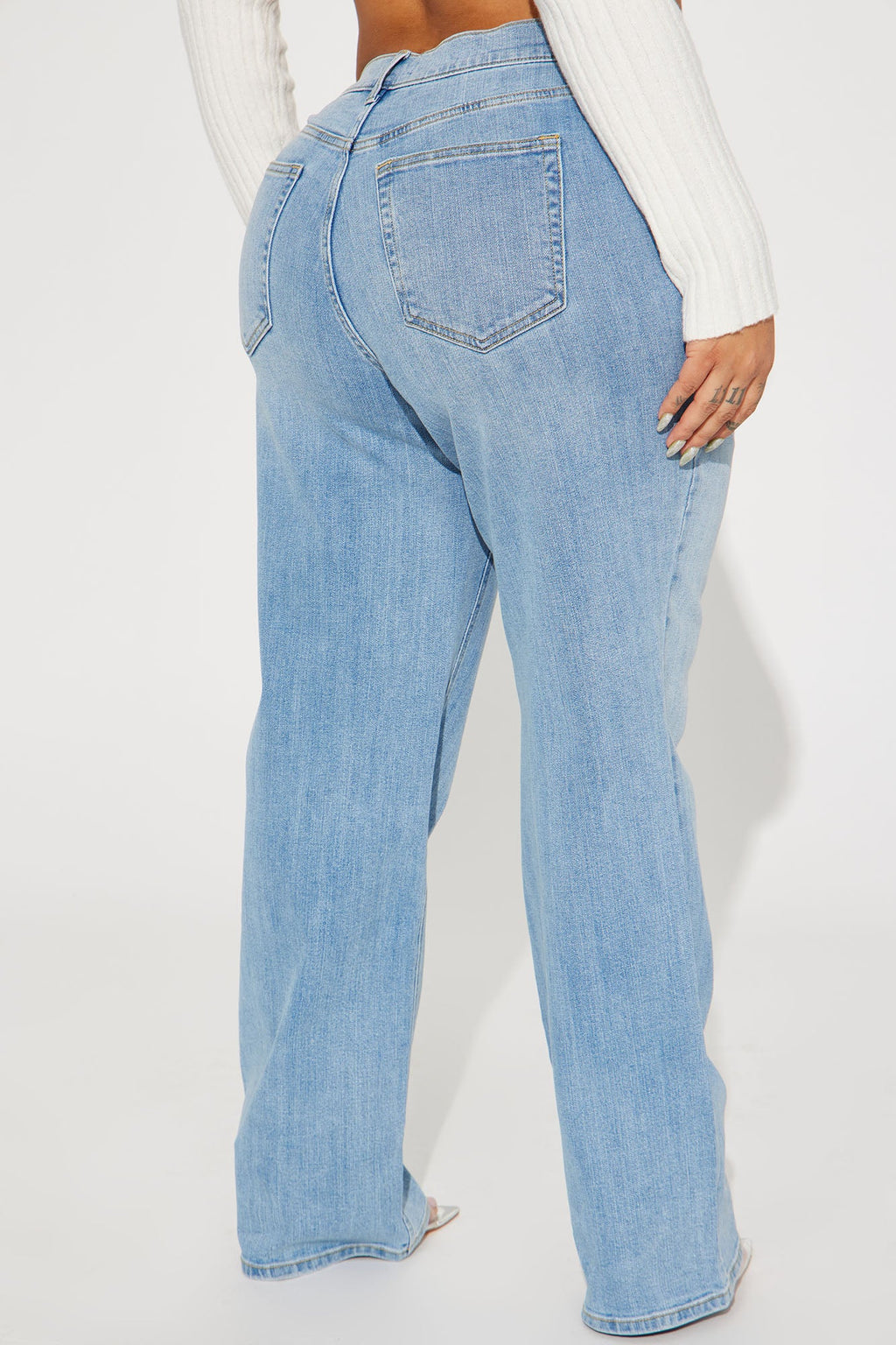 Be Authentic Slouchy Stretch Straight Leg Jeans - Vintage Wash
