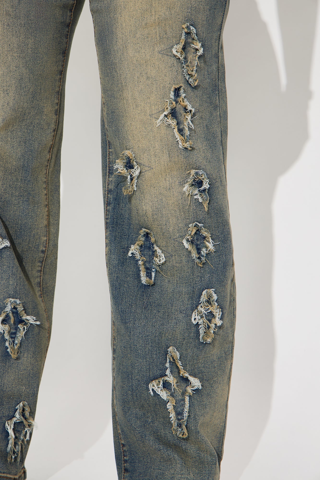 Sara Star Stretch Tinted Straight Leg Jeans - Vintage Wash