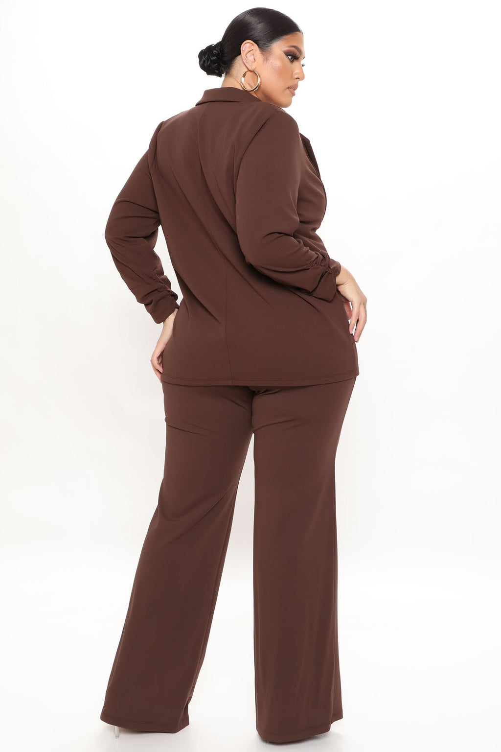 Victoria High Waisted Dress Pants - Chocolate