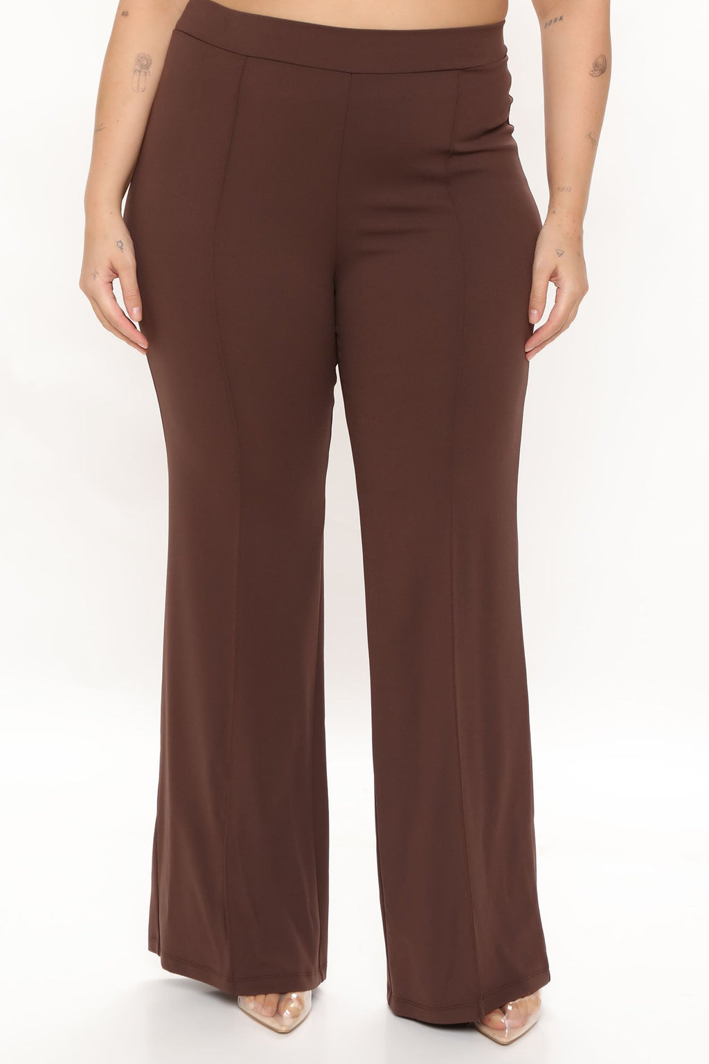 Victoria High Waisted Dress Pants - Chocolate