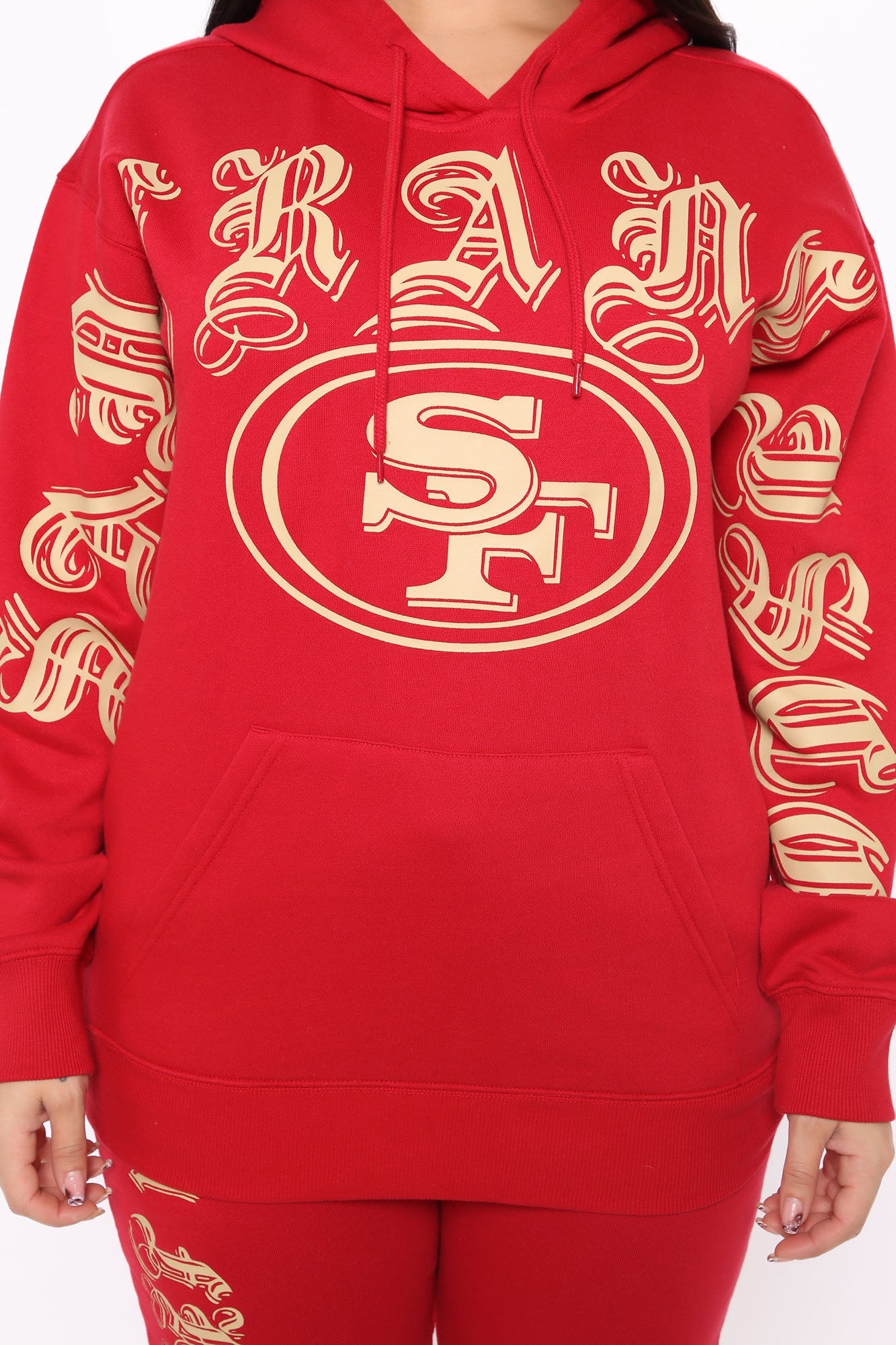 NFL Old English 49ers Hoodie - Burgundy
