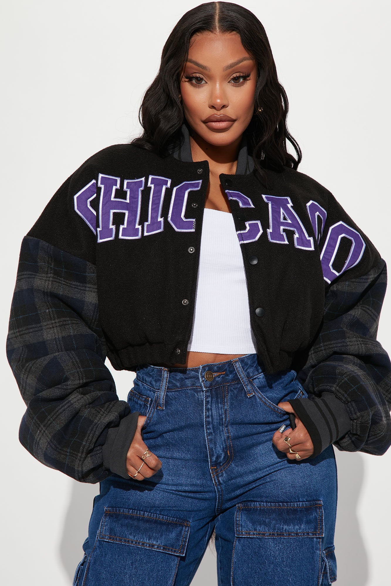 Just Like That Bomber Jacket - Black/combo