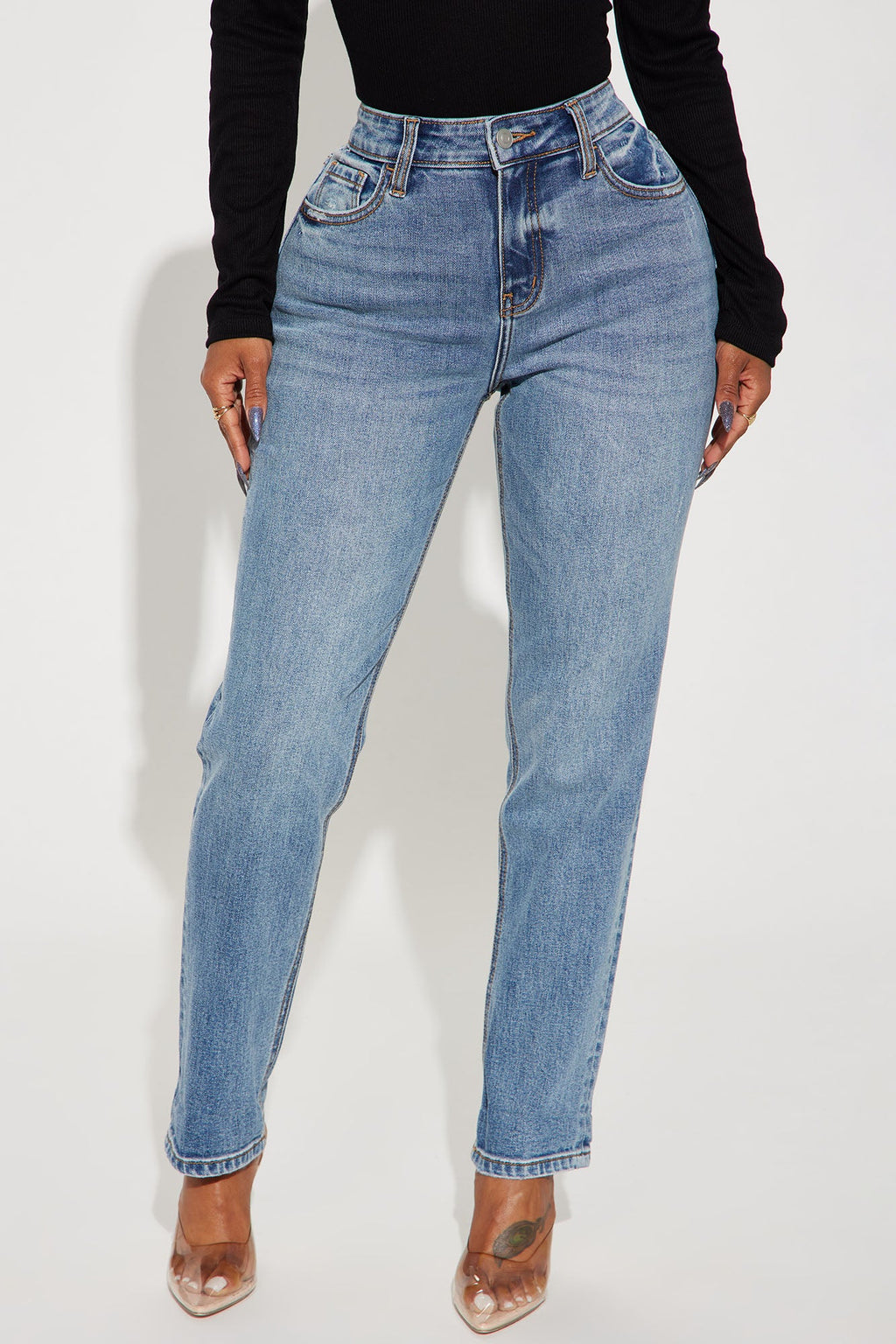 Listen To Me 90's High Rise Mom Jeans - Light Wash