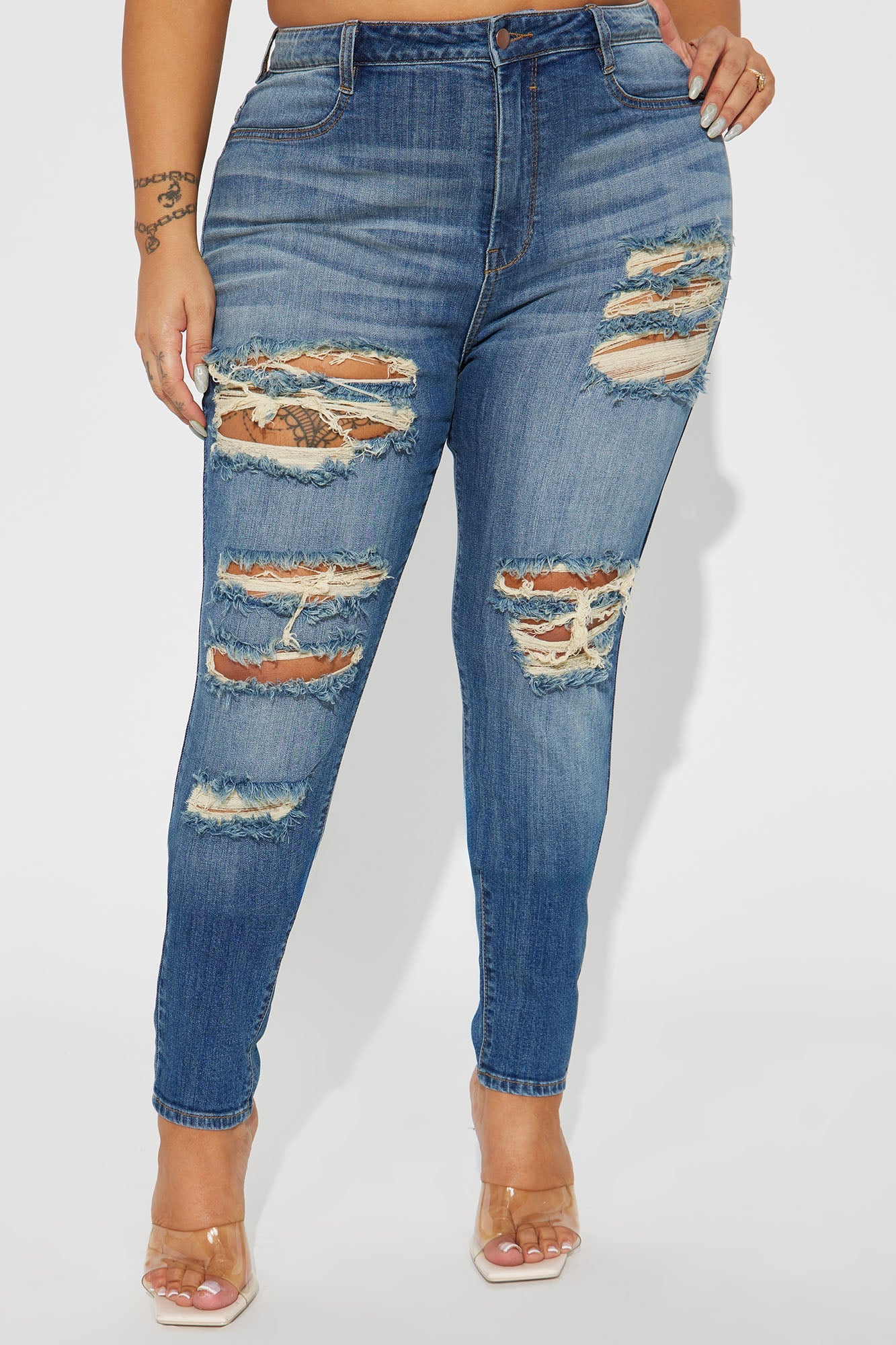 Tough It Up Stretch Skinny Jeans - Dark Wash