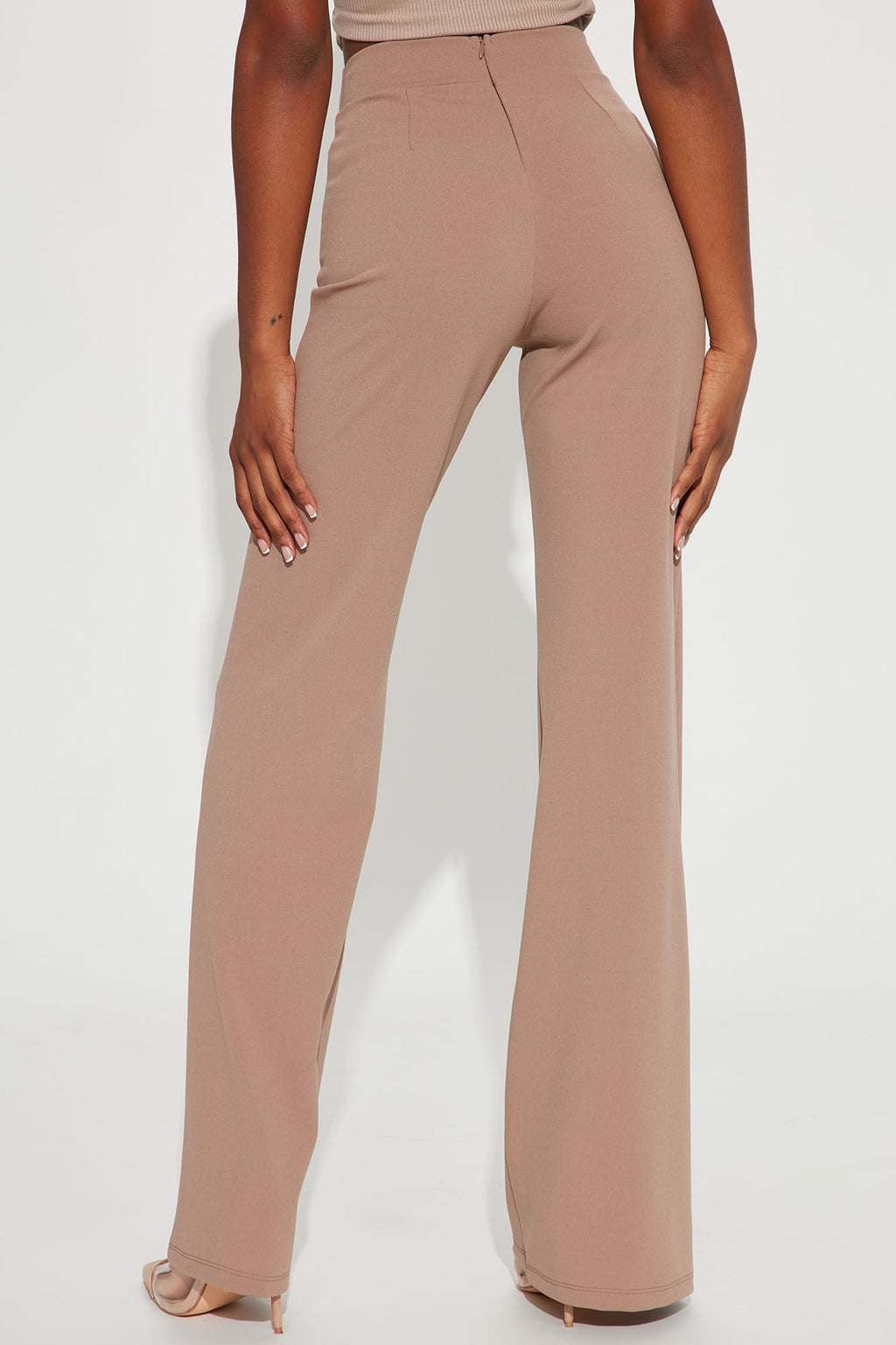 Tall Victoria High Waisted Dress Pants - Taupe