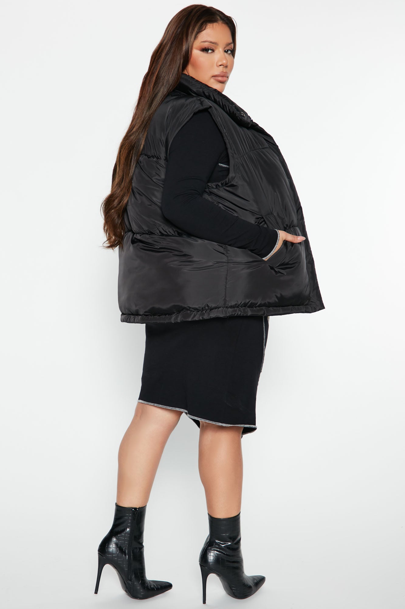 Leave It To Me Puffer Vest - Black