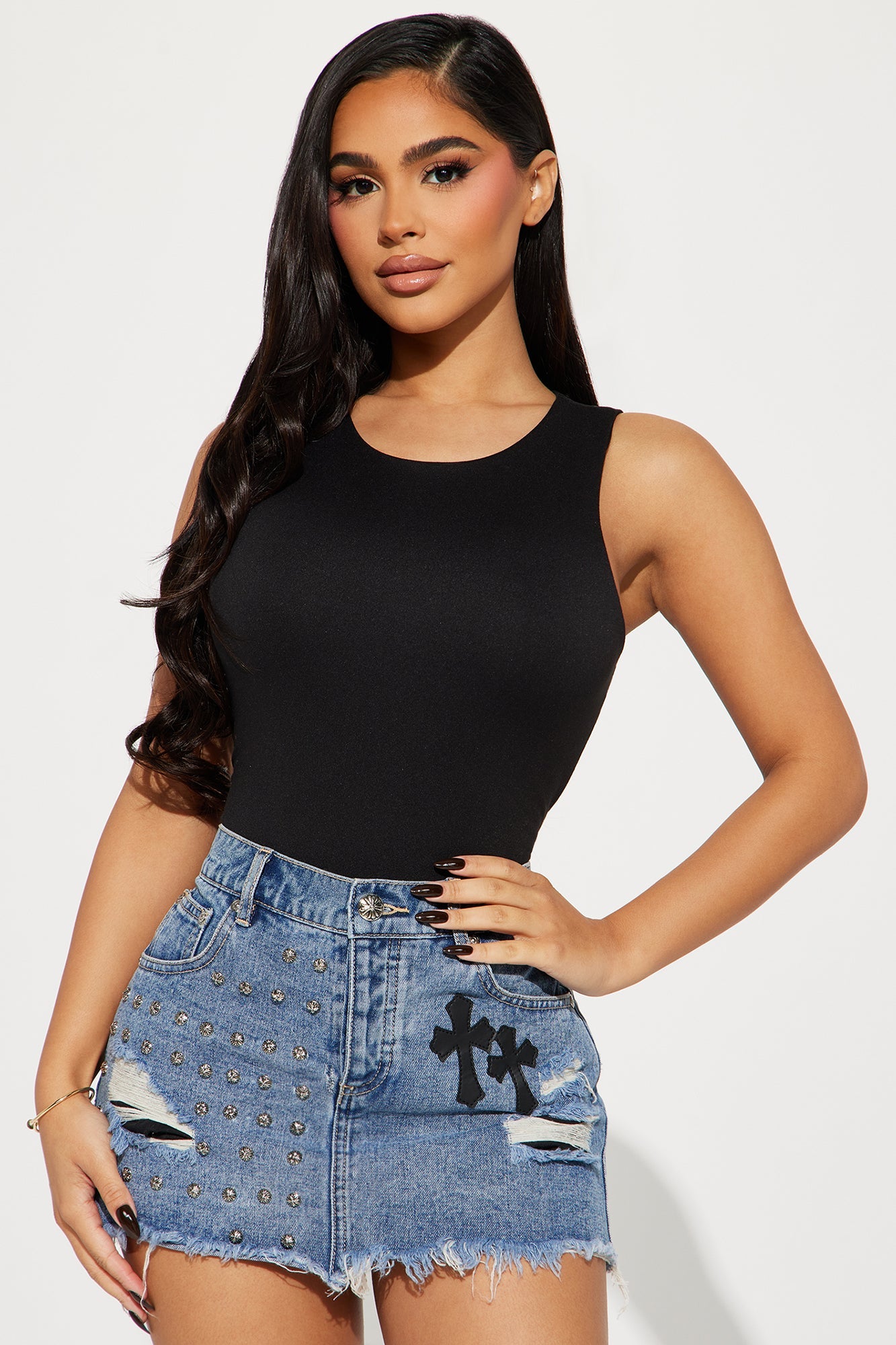Poppy Sleeveless Bodysuit - Black