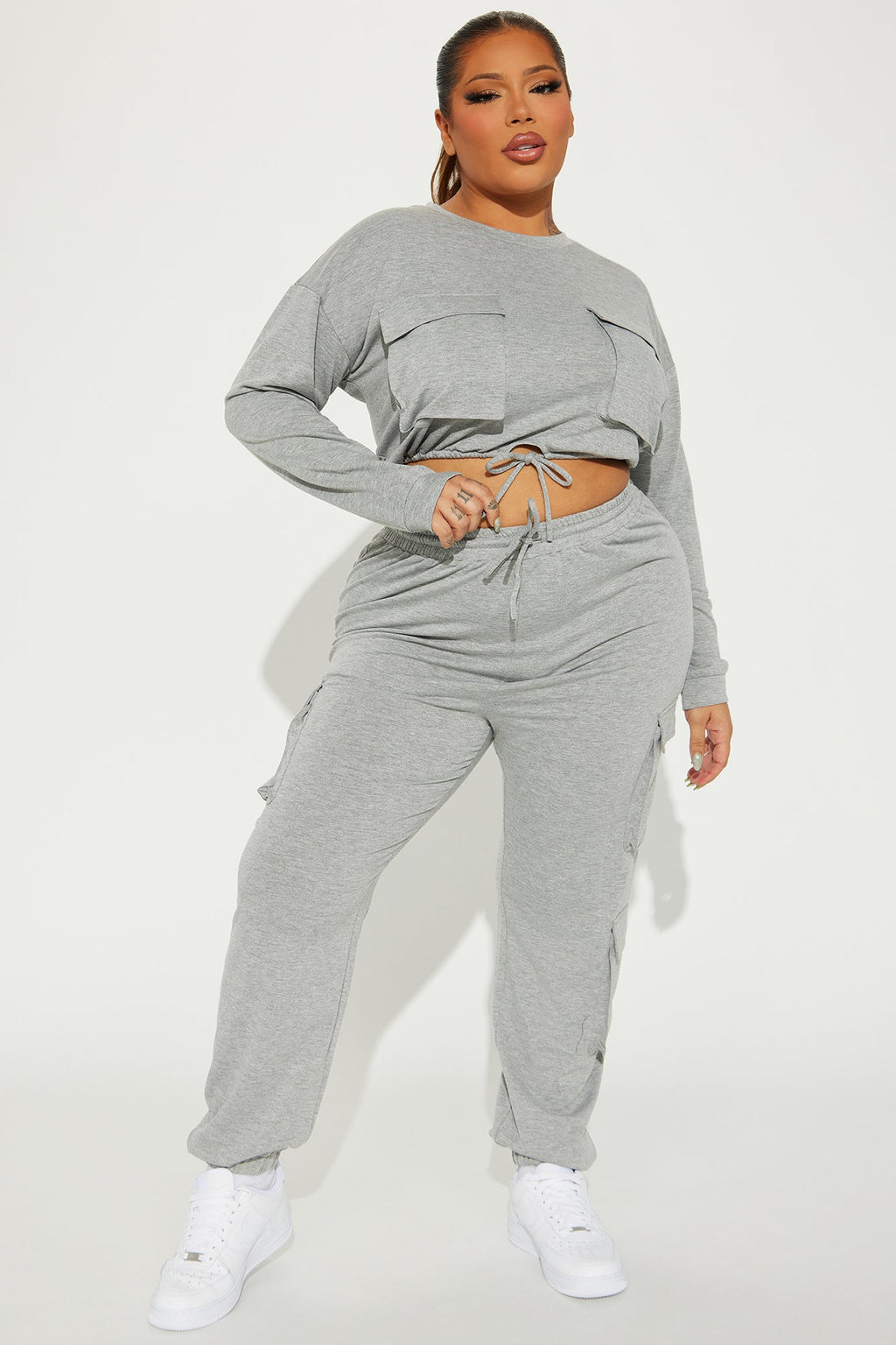 Finding Time Jogger Set - Heather Grey