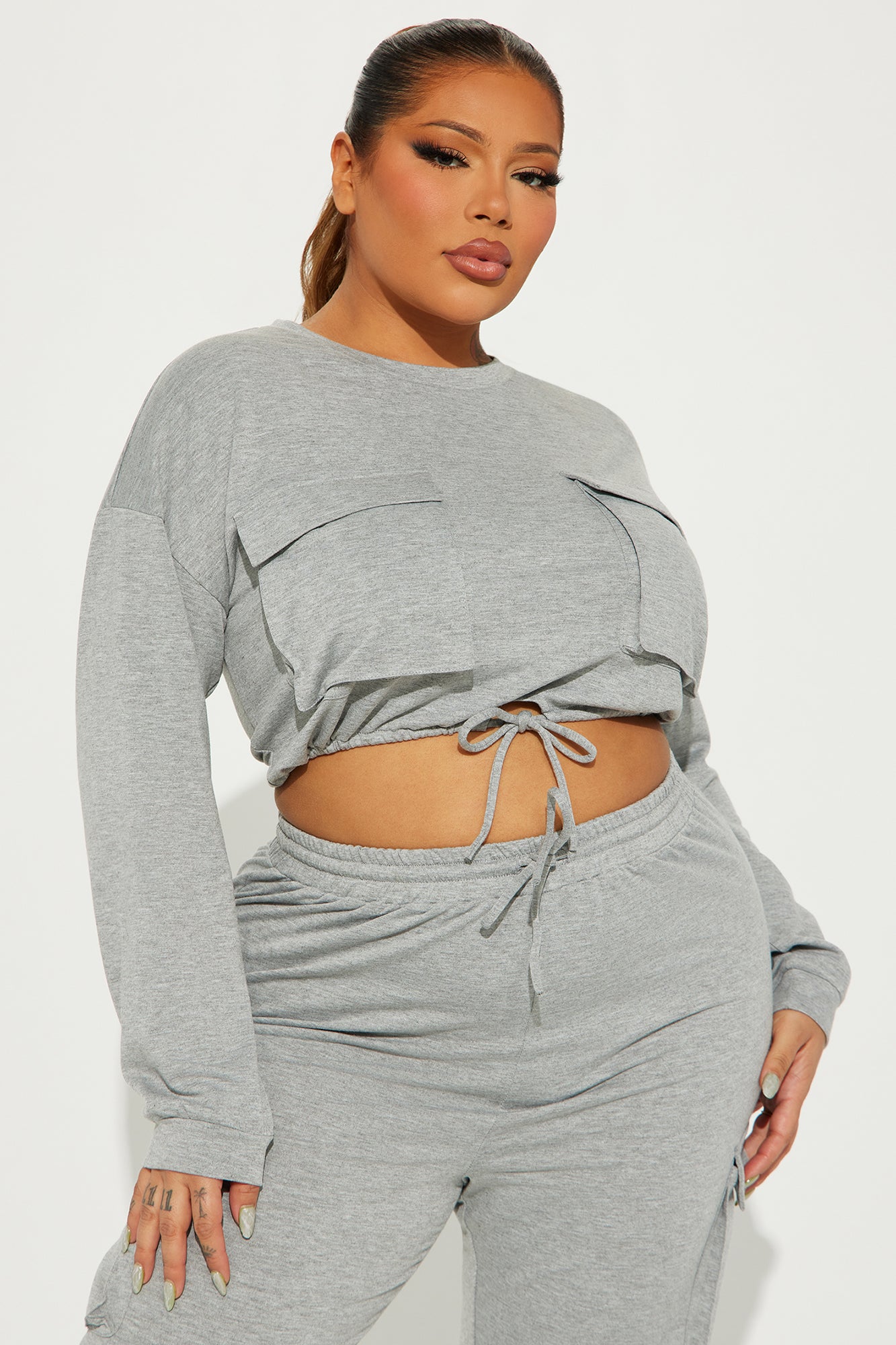 Finding Time Jogger Set - Heather Grey