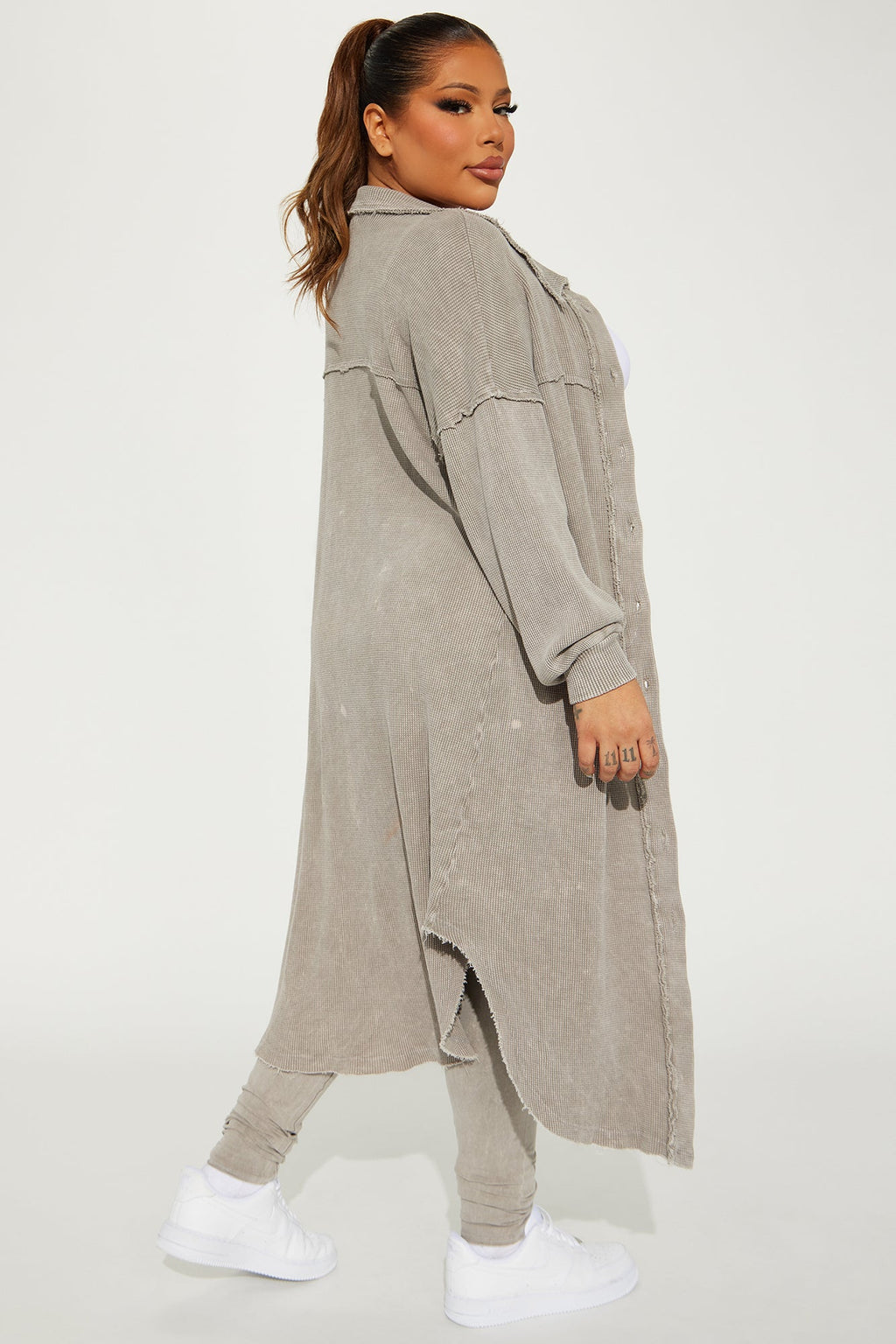 Cece Washed Legging Set - Taupe