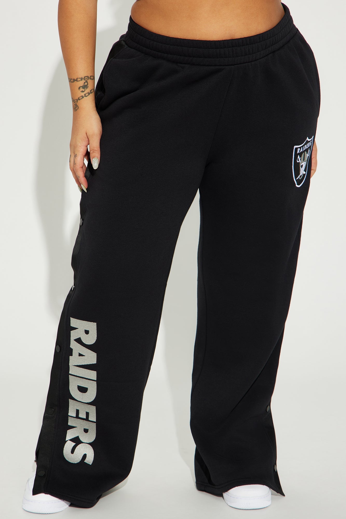 Raiders Snap Button Pants - Black