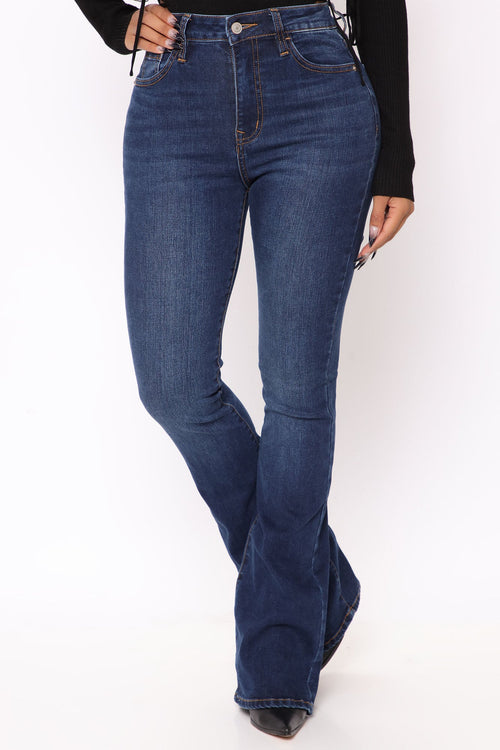 Affair Of The Flare Stretch Jeans - Dark Wash