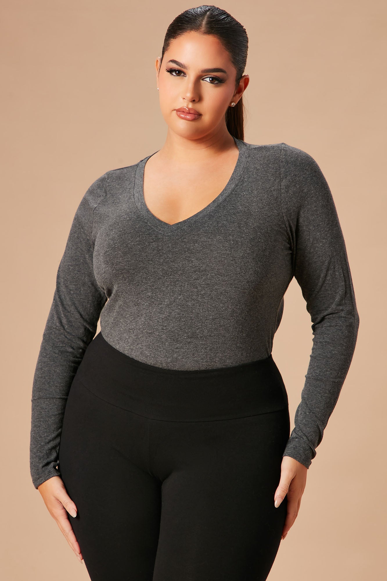 Your Everyday Long Sleeve Tee - Charcoal