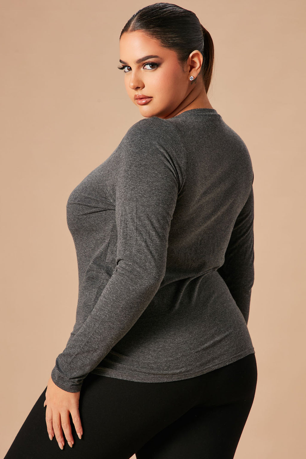 Your Everyday Long Sleeve Tee - Charcoal