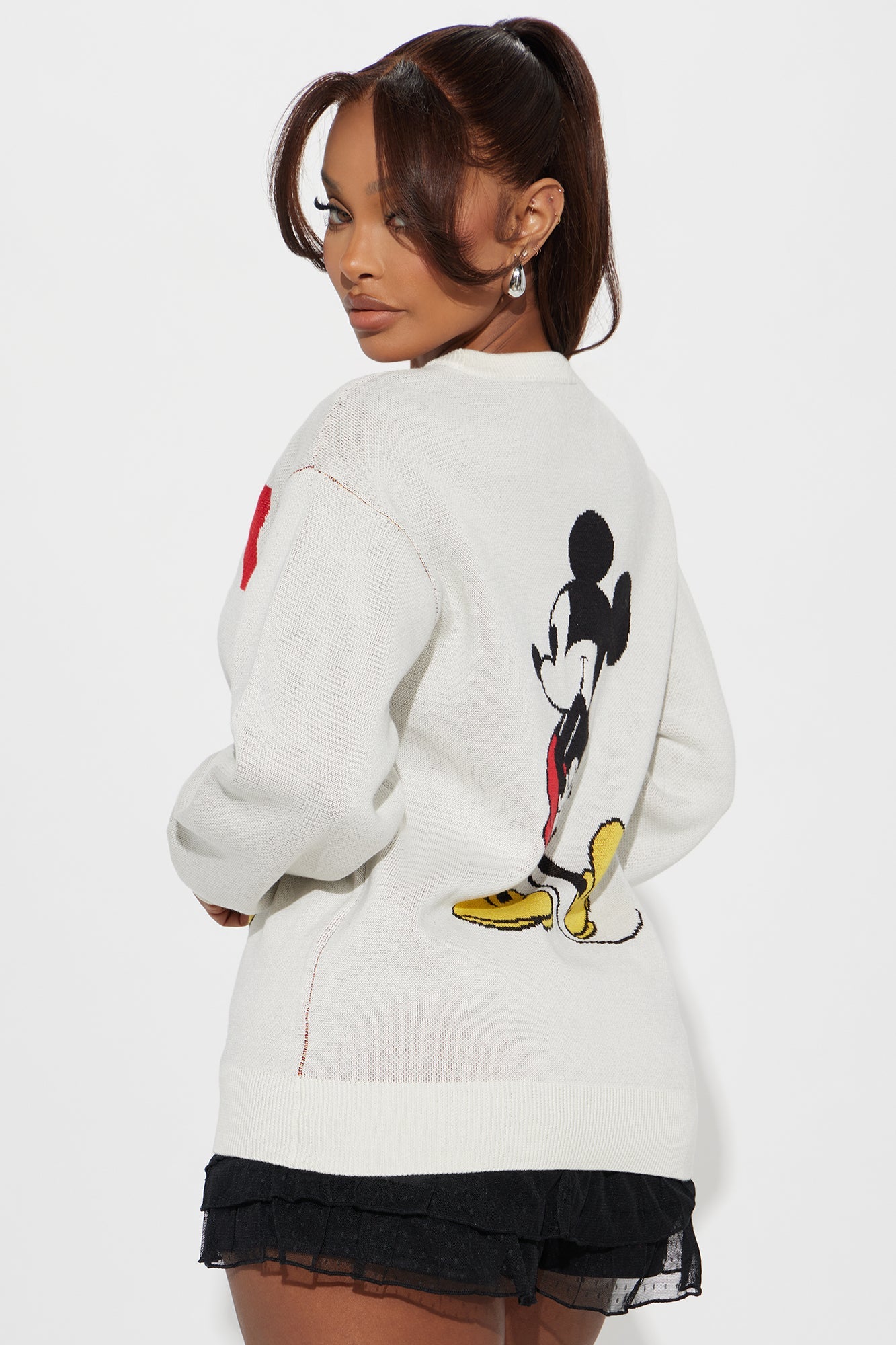 Happy Mickey Mouse Sweater - White/combo