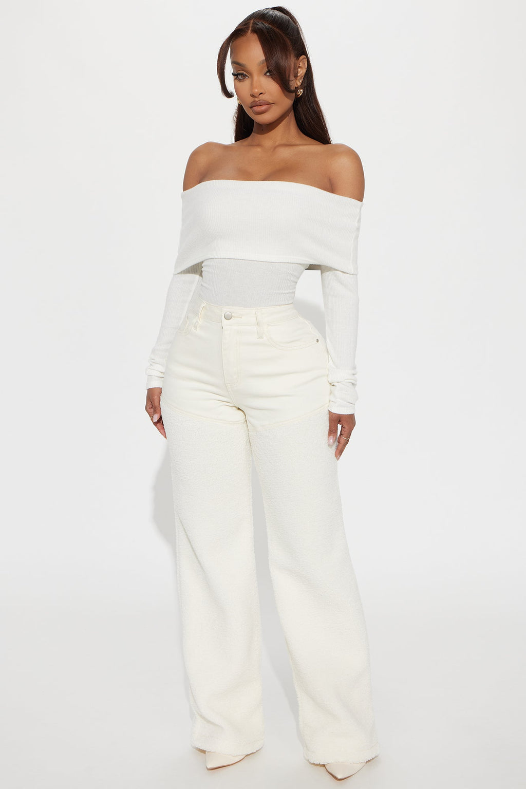 Samantha Sweater Bodysuit - Ivory