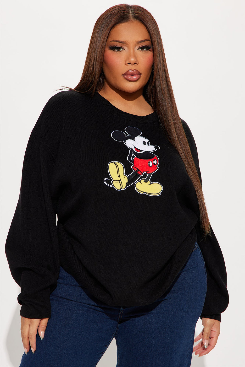 Mickey Mouse Front And Back Sweater - Black/combo
