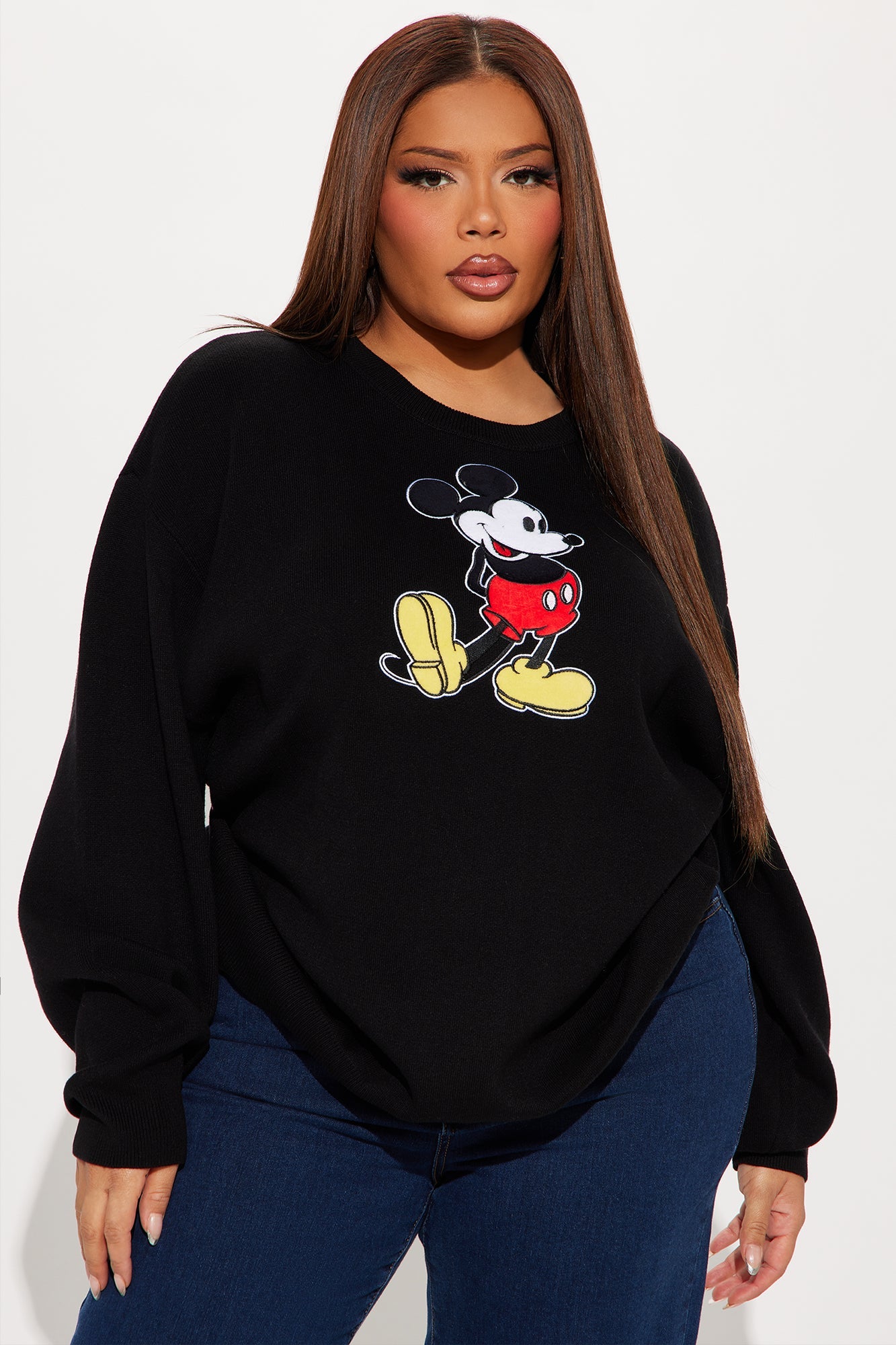 Mickey Mouse Front And Back Sweater - Black/combo