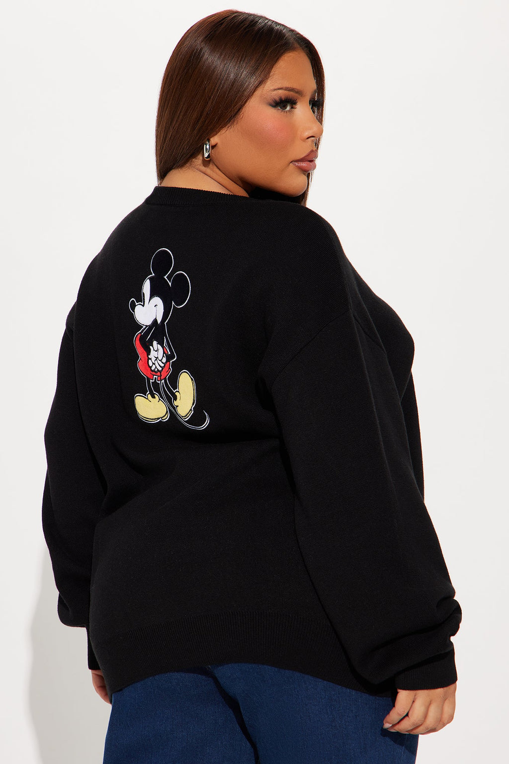 Mickey Mouse Front And Back Sweater - Black/combo
