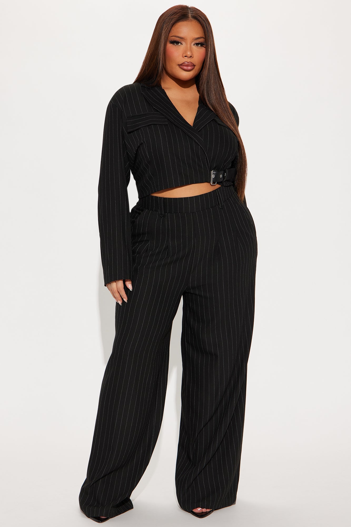 Breakeven Pinstripe Blazer - Black