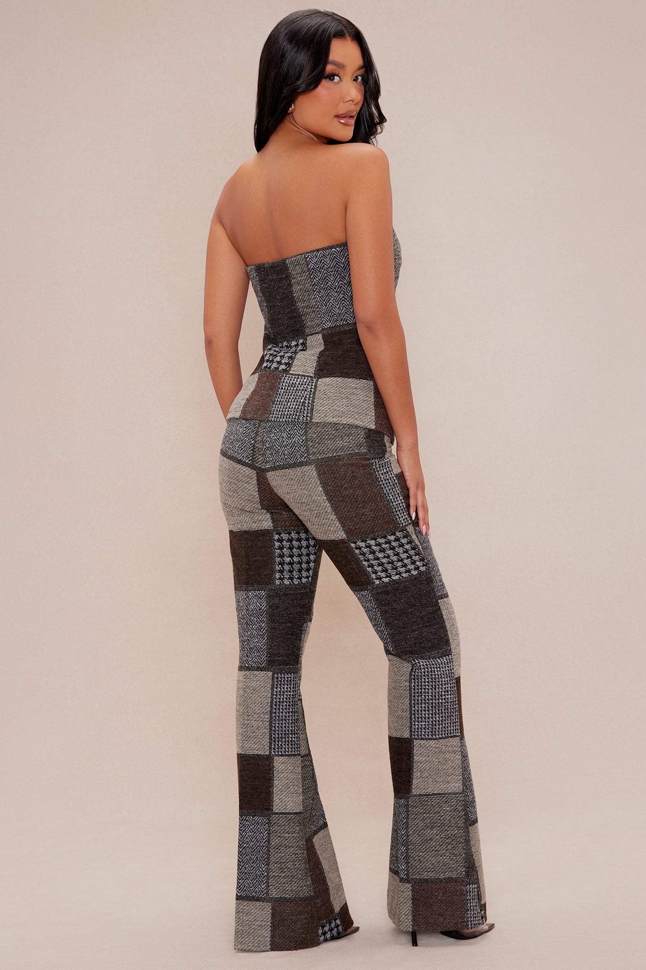 Harriet Patched Top - Brown/combo