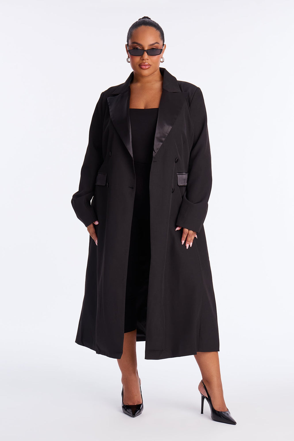 CiCi Stretch Tailored Straight Leg Jeans - Black