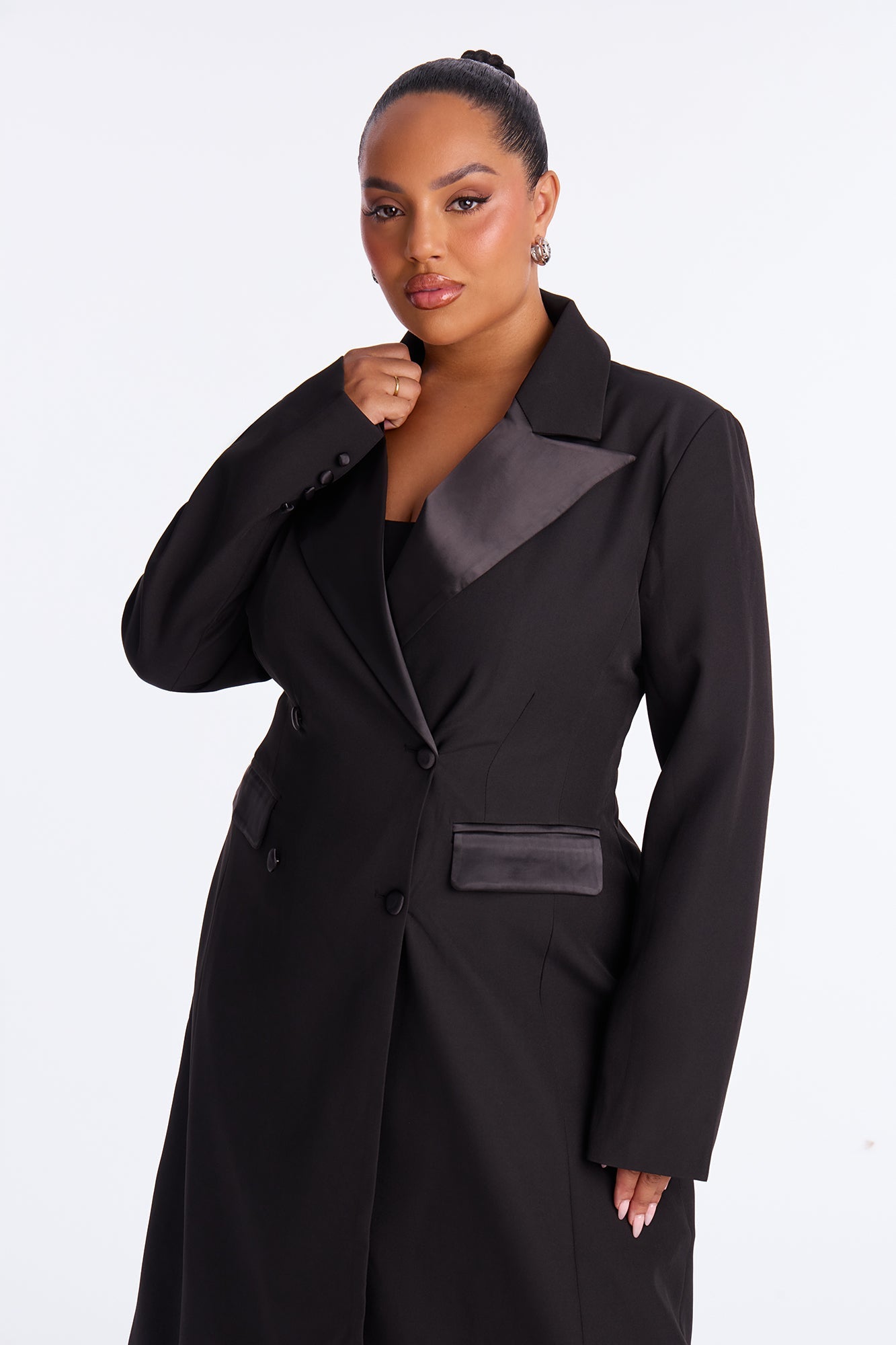 CiCi Stretch Tailored Straight Leg Jeans - Black