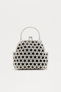 Pretty Penny Beaded Clutch - Silver