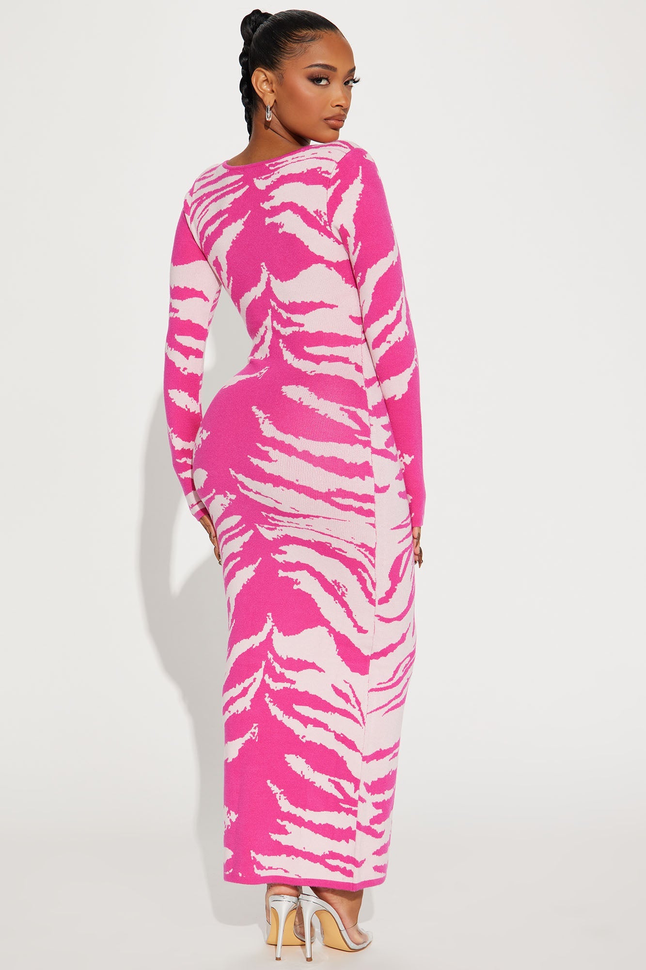 Shannon Sweater Maxi Dress - Pink/combo