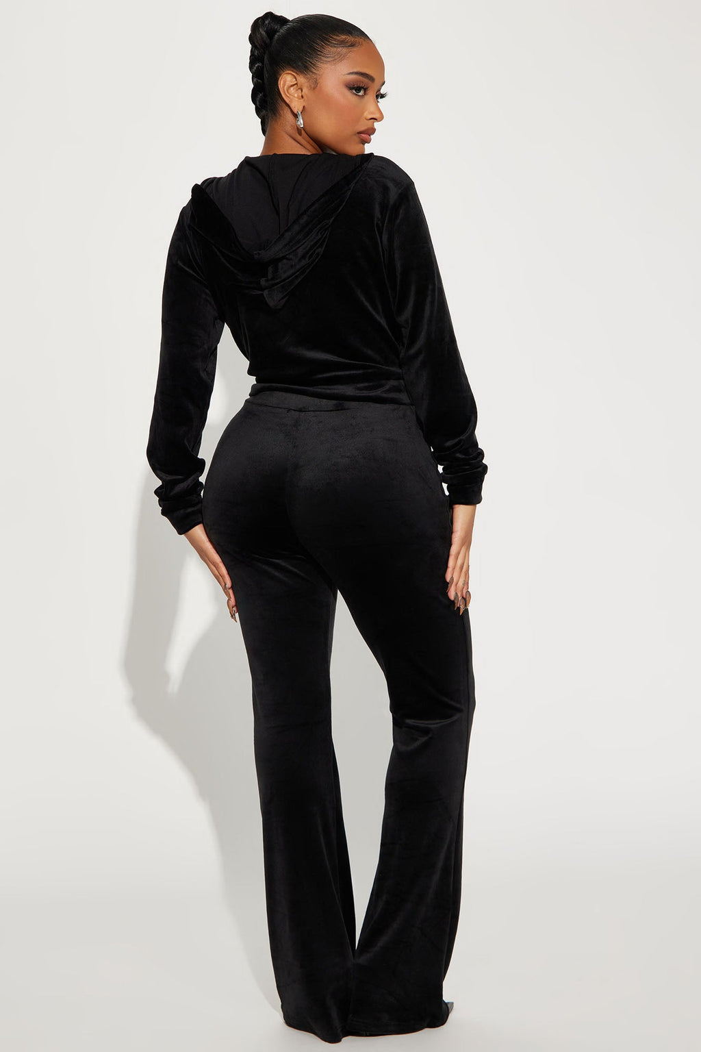 My Favorite Velour Pant Set - Black