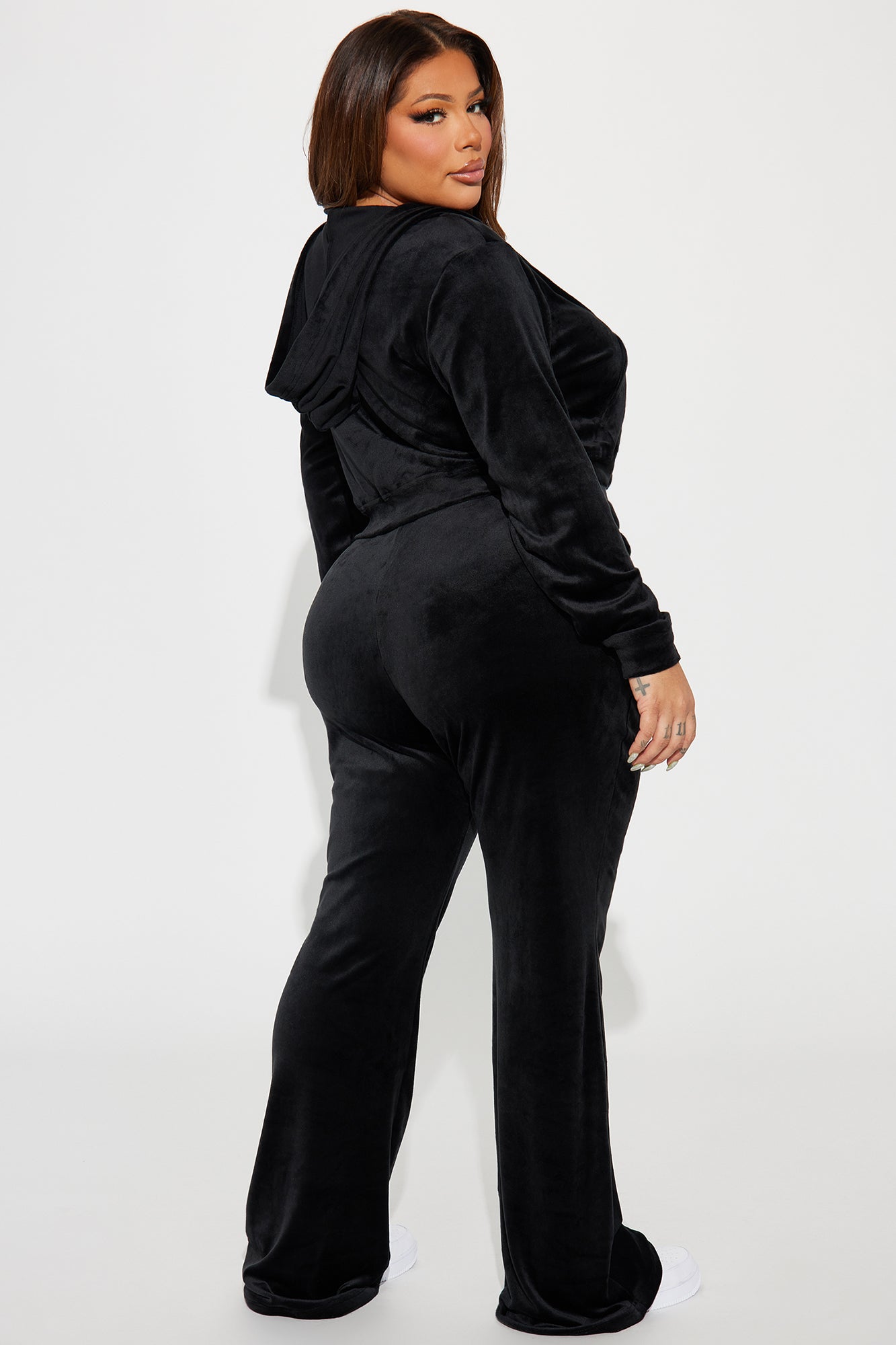 My Favorite Velour Pant Set - Black