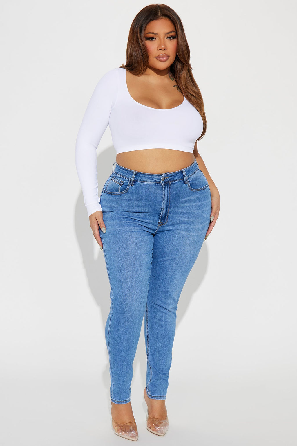 Ivy Super Soft Booty Lifter Skinny Jeans - Light Wash