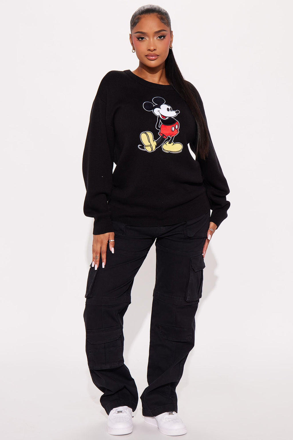 Mickey Mouse Front And Back Sweater - Black/combo