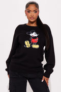 Mickey Mouse Front And Back Sweater - Black/combo