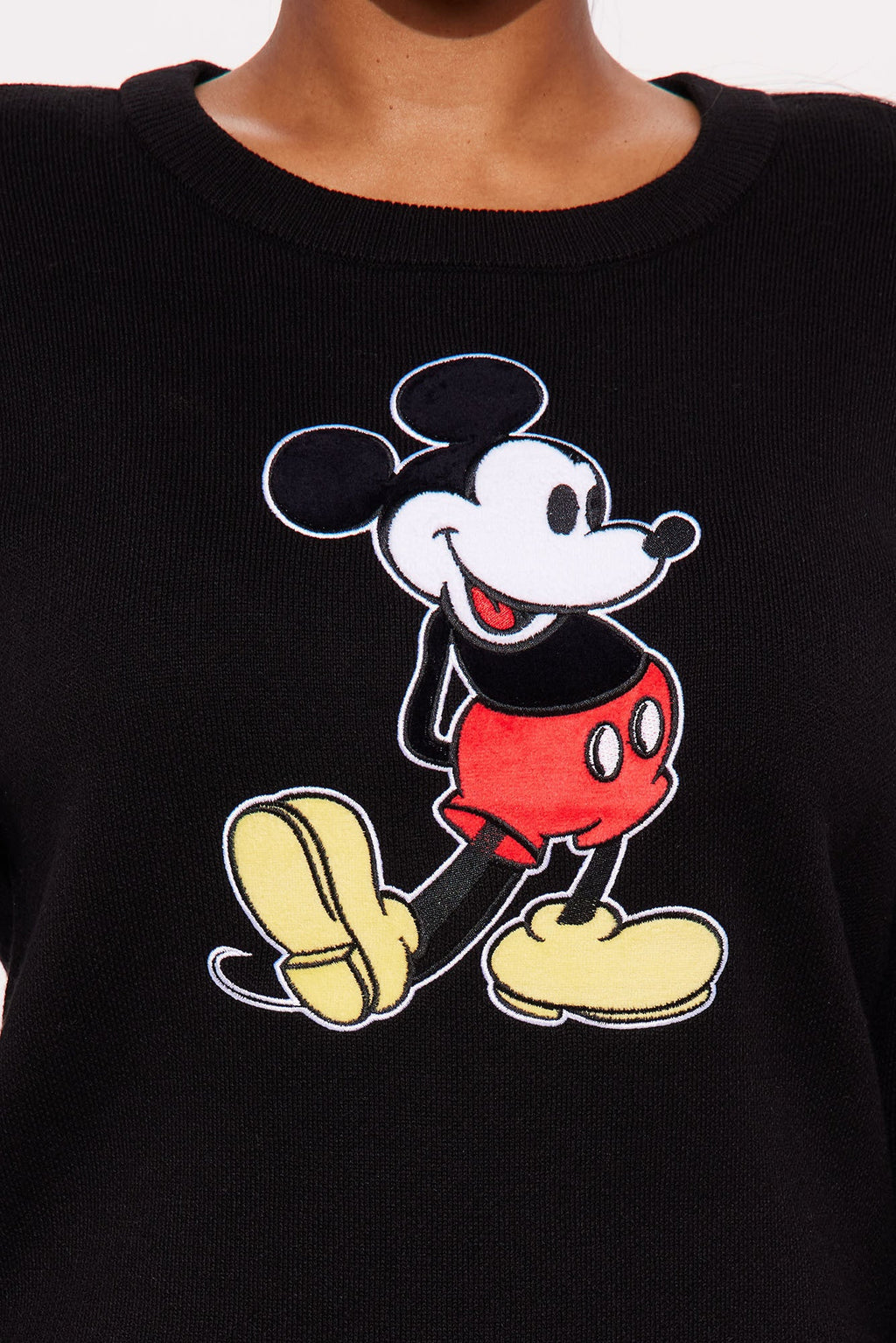Mickey Mouse Front And Back Sweater - Black/combo