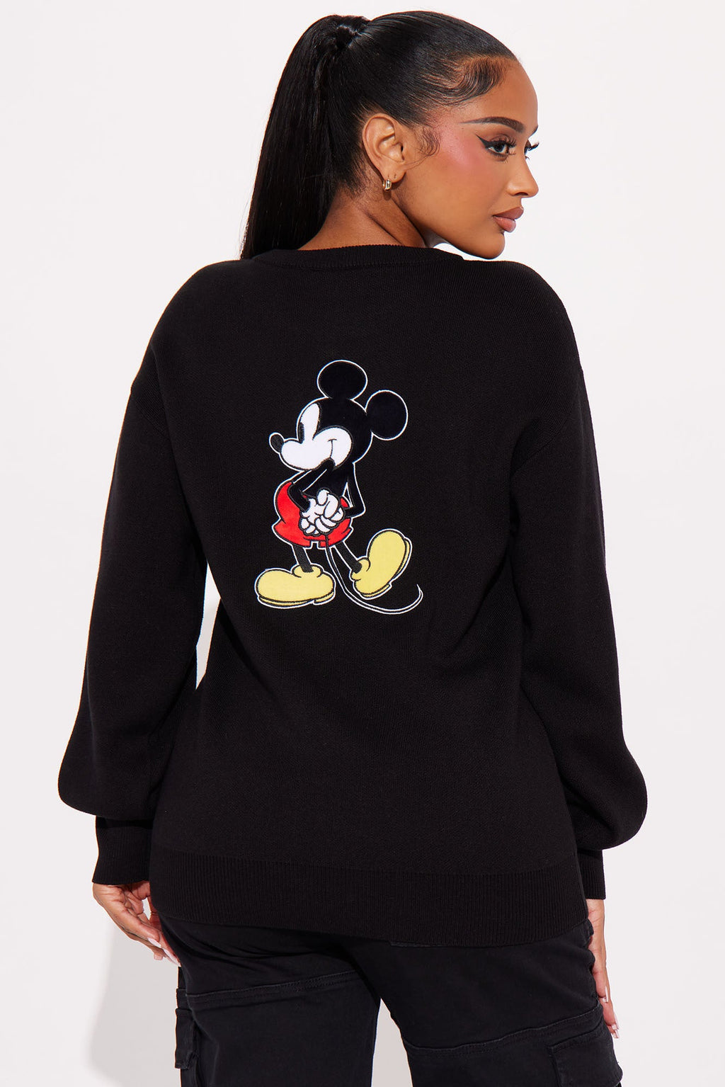 Mickey Mouse Front And Back Sweater - Black/combo