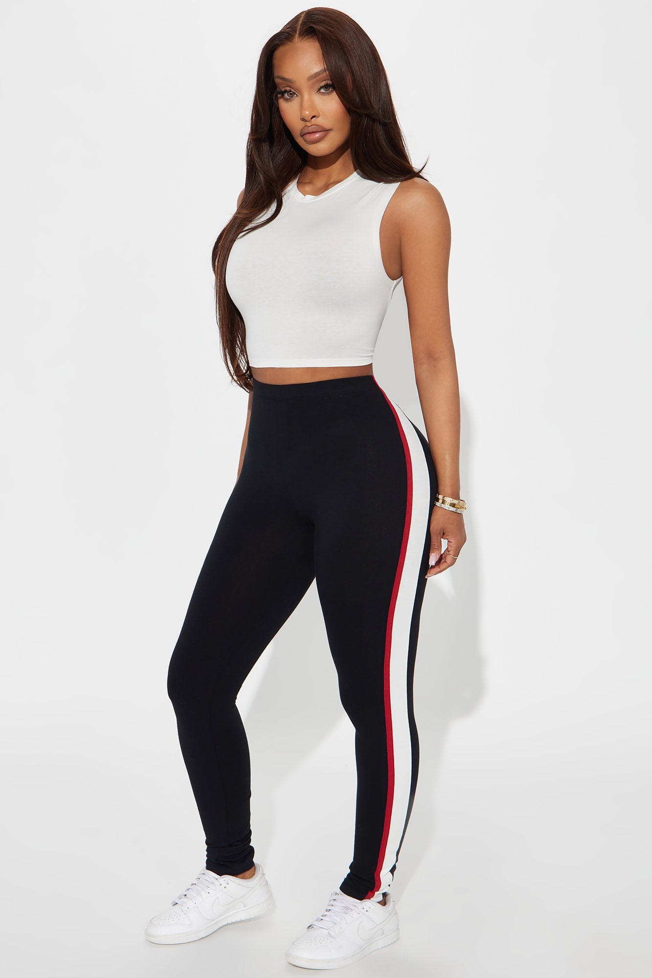 Sports Club Striped Legging - Black/combo