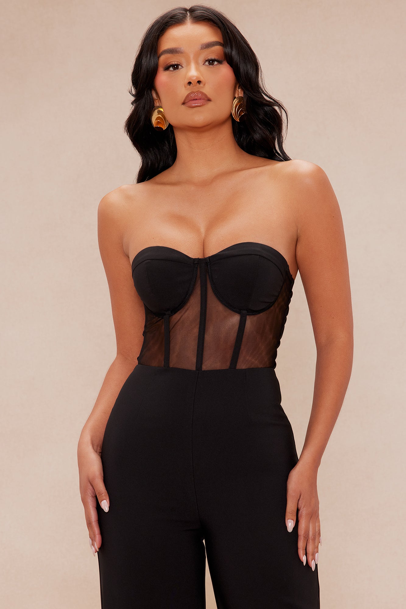 Standing On Business Blazer Jumpsuit - Black