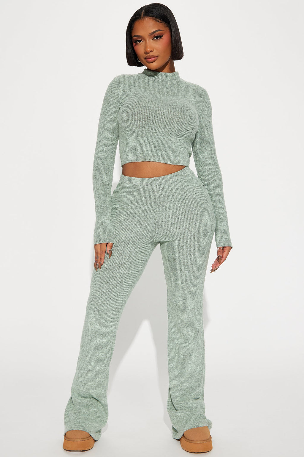 Chic N Cozy Pant Set - Mint