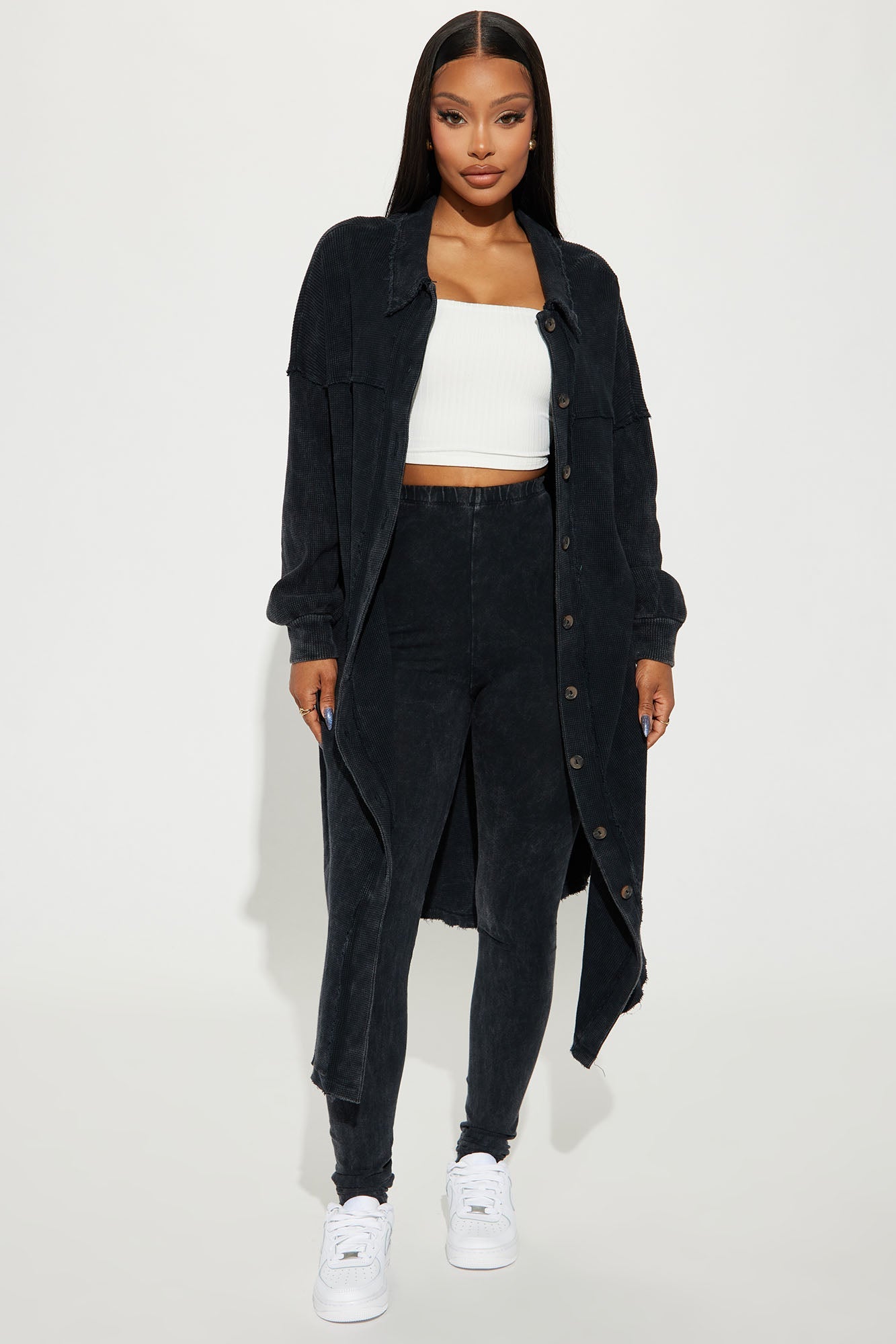 Cece Washed Legging Set - Black