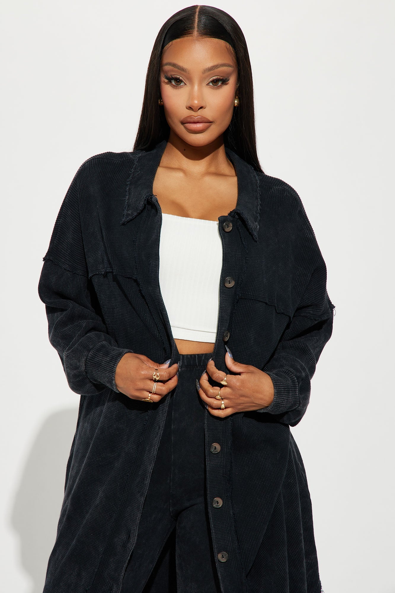 Cece Washed Legging Set - Black