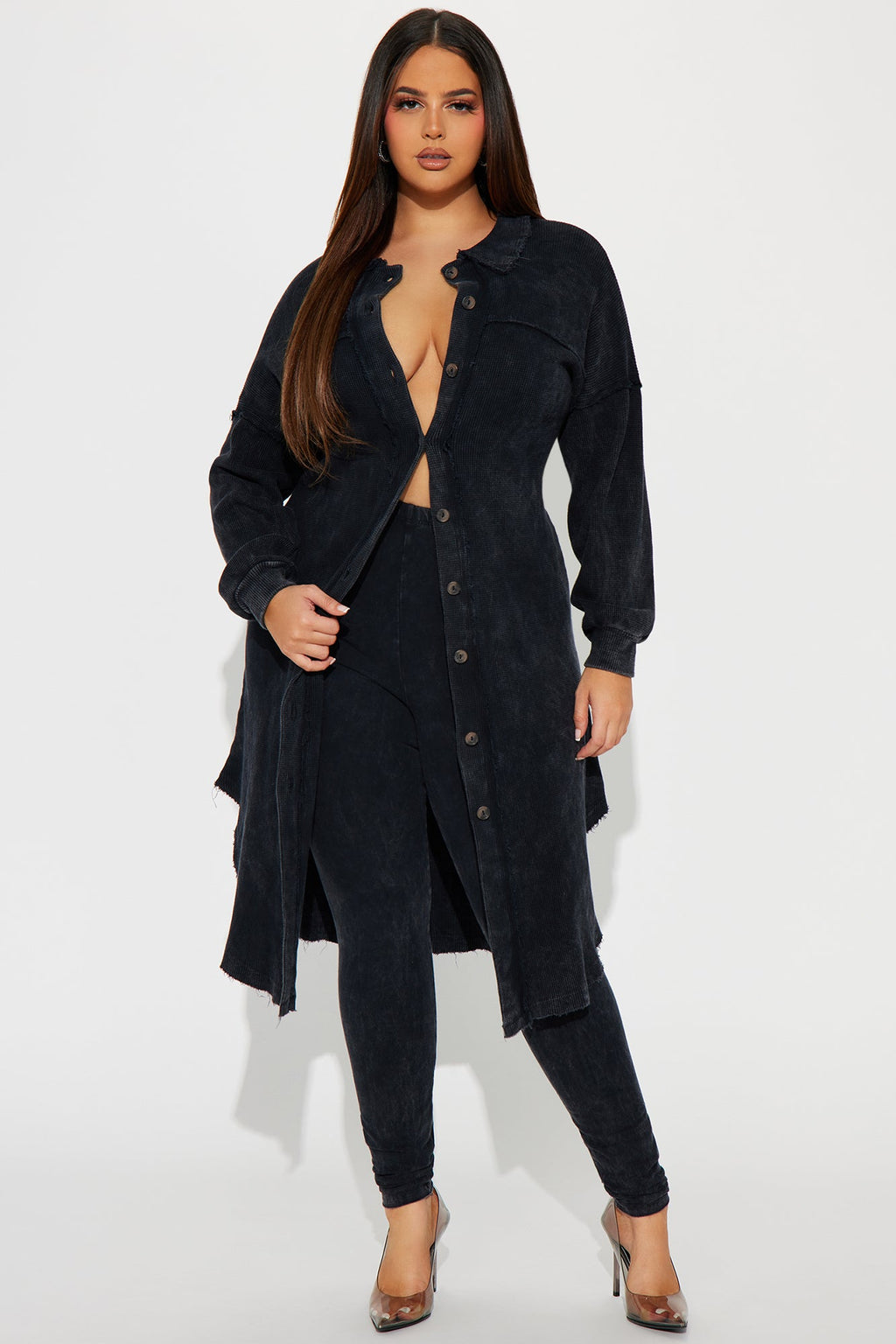 Cece Washed Legging Set - Black