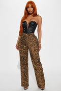 Sneaking Out Leopard Pant - Brown/combo