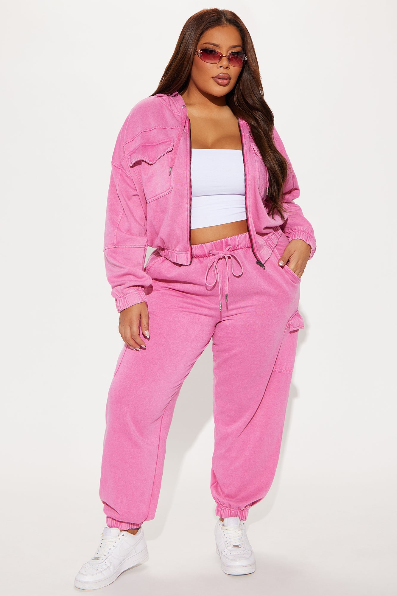 Fiona Fleece Jogger - Fuchsia
