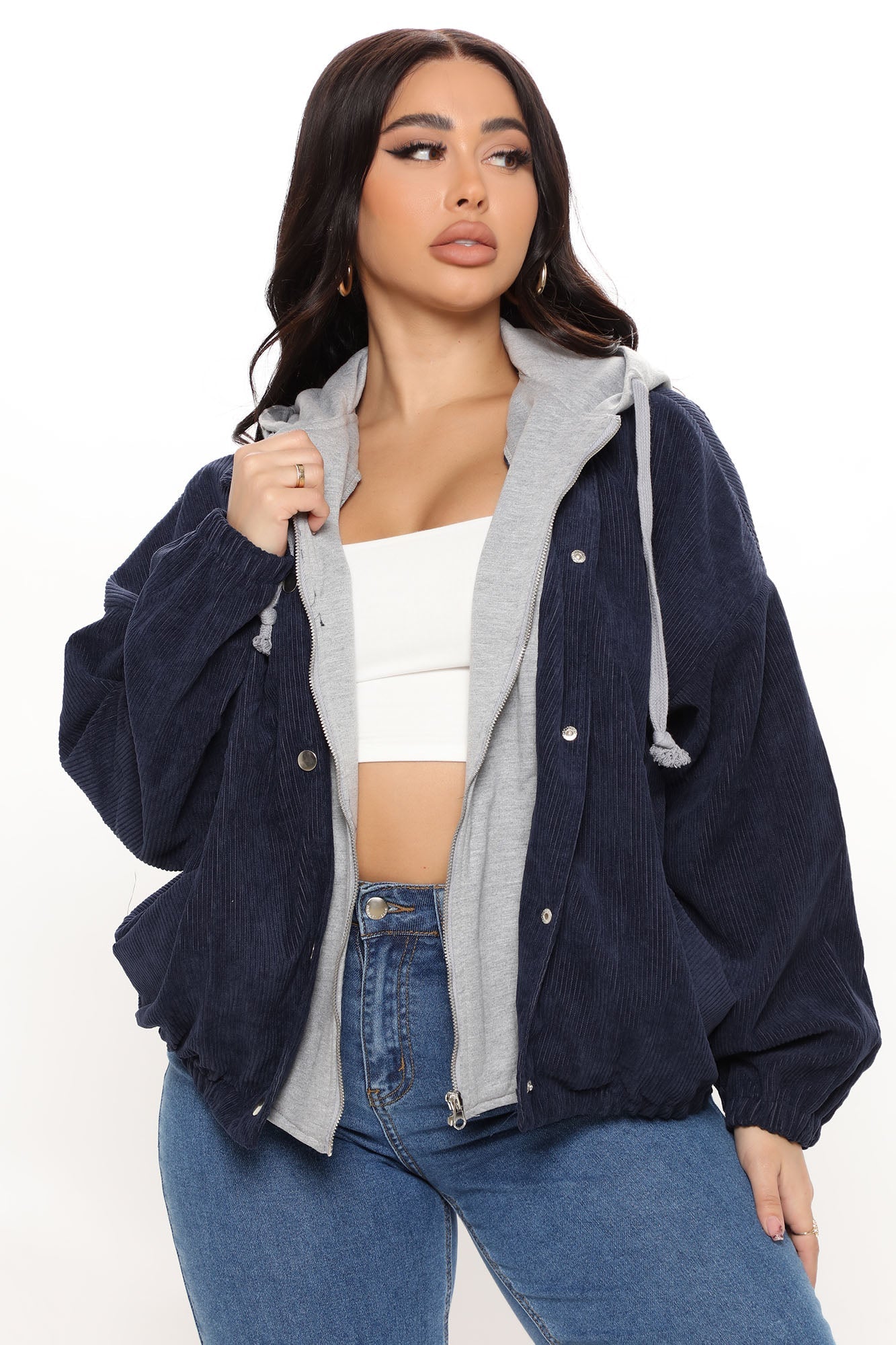 Hanging With The Boys Corduroy Jacket - Navy