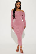 Cara Sweater Maxi Dress - Mauve