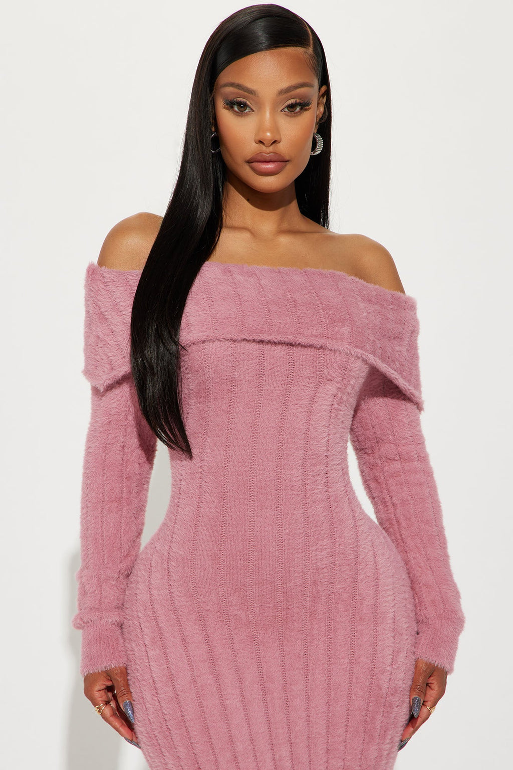 Cara Sweater Maxi Dress - Mauve