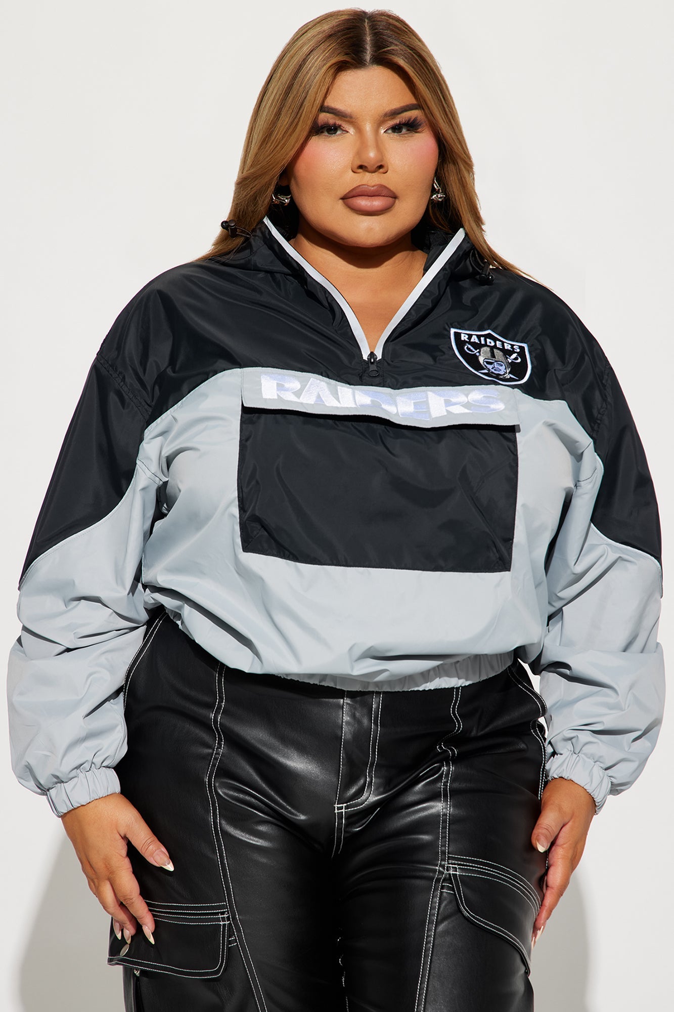 Bring Home The Win Raiders Windbreaker - Black/combo
