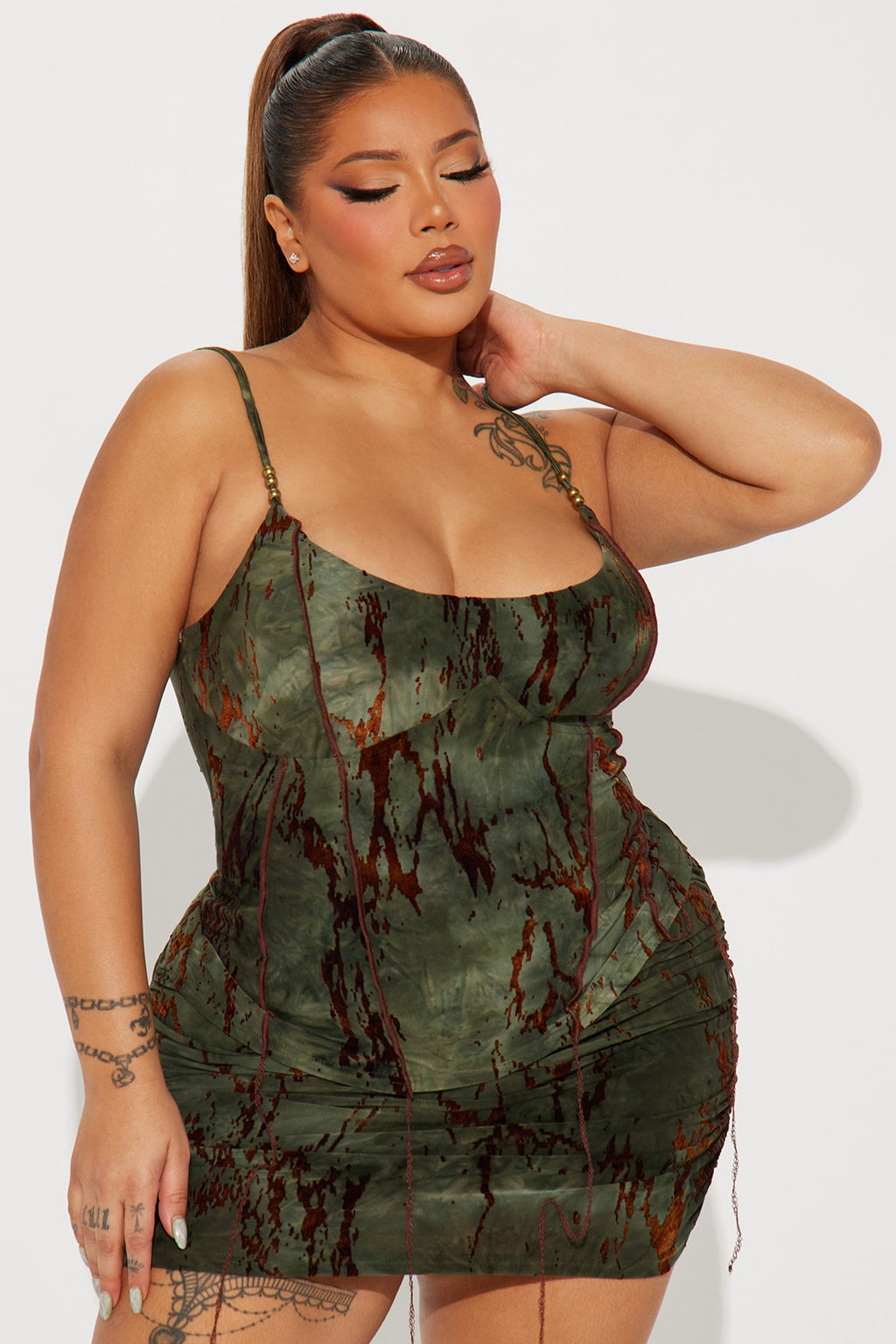 New Destiny Skirt Set - Olive