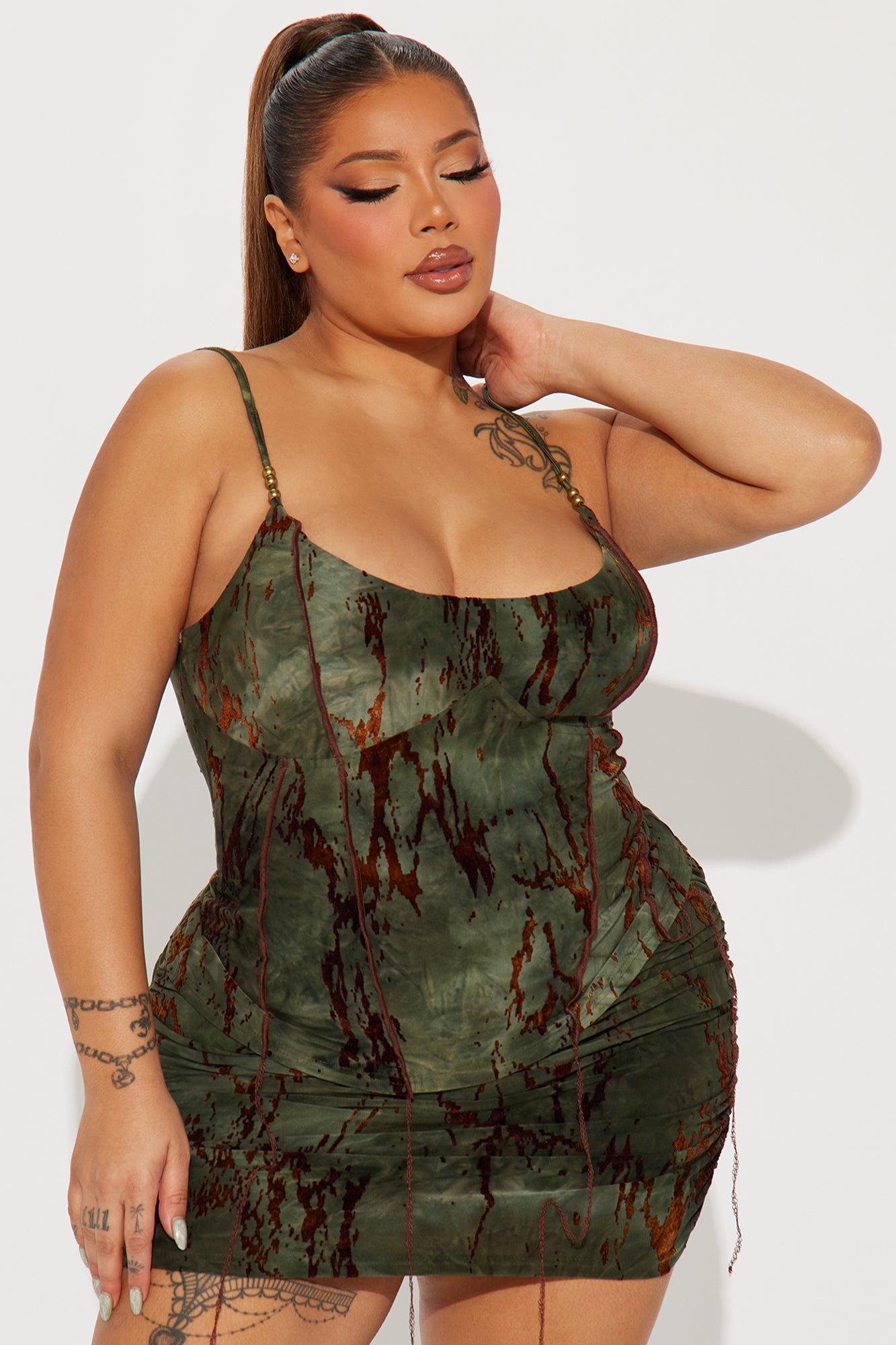 New Destiny Skirt Set - Olive